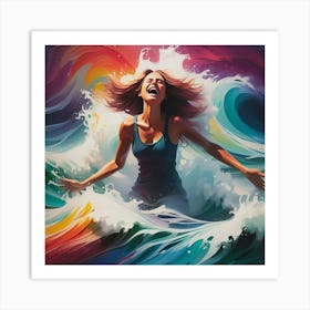 Joy In The Ocean Art Print