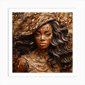 Abstract Portrait Of A Woman 3 Art Print