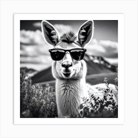 Llama In Sunglasses 5 Art Print