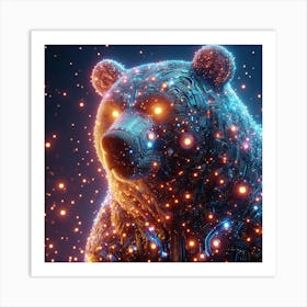 Bear In Space Art Print