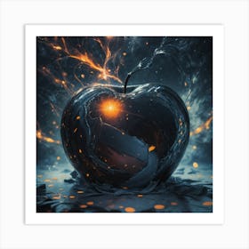 Black apple Art Print