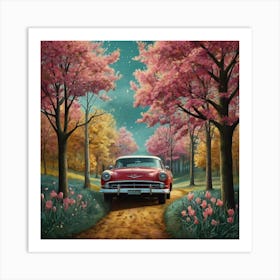 Car On The Road Art Print