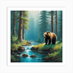 Bear In The Forest Art Print