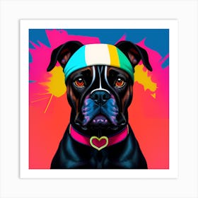 Boxer Dog Canvas Print Art Print