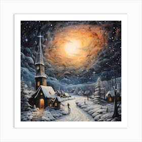 Charm of Christmas Shadows Art Print