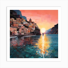 Sunset Strolls Art Print