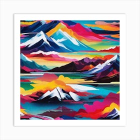 Abstract Mountain Landscape 4 Art Print