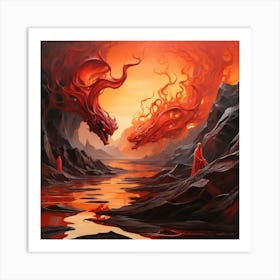 Lava Serpents Art Print