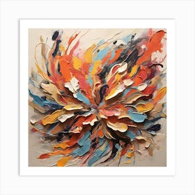 Abstract Flower Painting Art Print