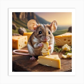 Cheesy Mouse Art Print