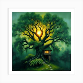 House In The Tree 1 Art Print