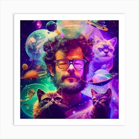 Terence McKenna, Cat In Space Art Print