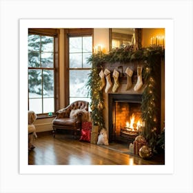 Christmas In The Living Room 59 Art Print