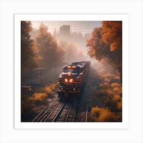 Post or pre apocalyptic train Art Print