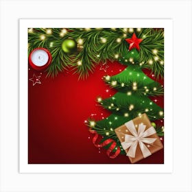 Christmas Tree Background Art Print