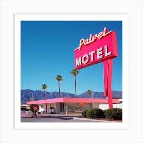 Palm Springs Motel Sign 1 Art Print