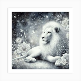 White Lion 3 Art Print