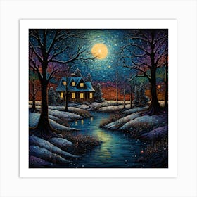 Fairy Winter Landscape Art Print