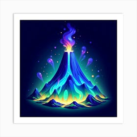 Lava Mountain Art Print