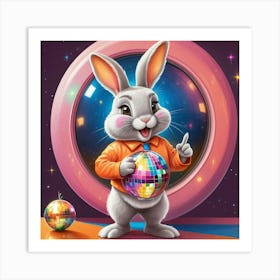 Disco Bunny 1 Art Print