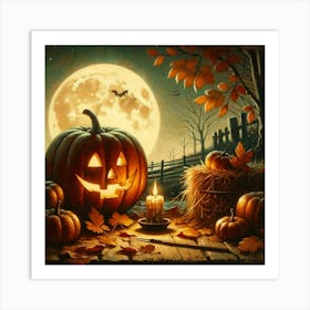 Halloween Pumpkins Art Print