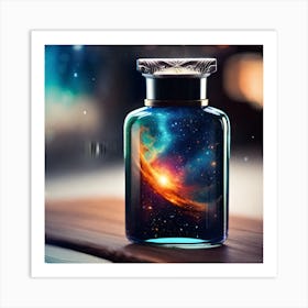 Galaxy Perfume Bottle 1 Art Print