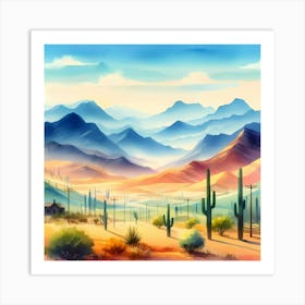 Desert Landscape 5 Art Print