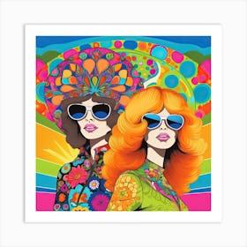 Psychedelic Women Art Print