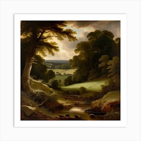 Landscape With Stream Art Print