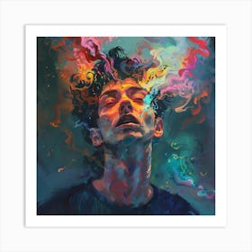 Psychedelic Man 1 Art Print