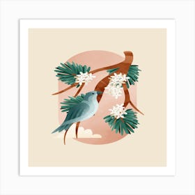 Bird On A Branch 12 Art Print