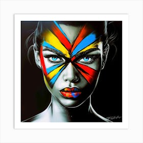 Super Girl - Abstract Hero Art Print