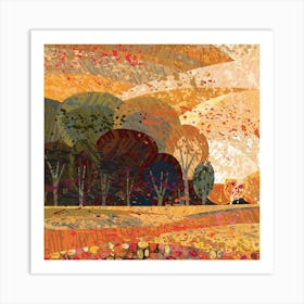 Autumn Landscape Vincent Van Gogh Art Print