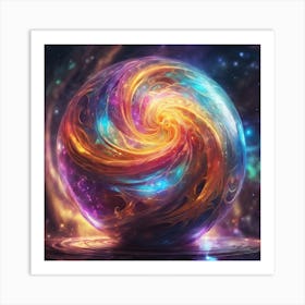 Swirling Sphere Art Print