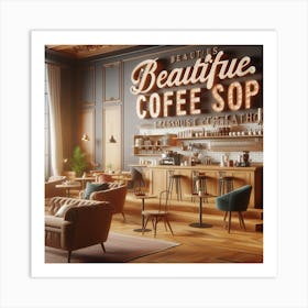 Beautiful Coffee Shop Art Print