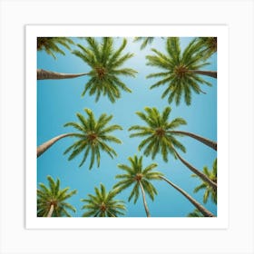 Palm Trees In The Sky Art Print