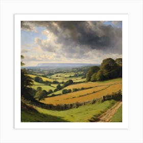 View Of A Valley Art Print