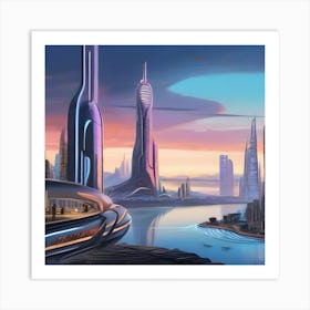 Futuristic Cityscape 13 Art Print