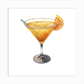 Orange Martini Art Print