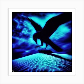 Raven At Night Art Print