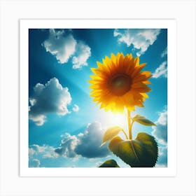 Sunflower - Sunflower Stock Videos & Royalty-Free Footage Art Print