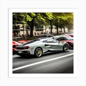 car on road Art Print