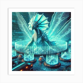 A High Tech, Sci Fi Scene Showing Tsunamara, The T Art Print