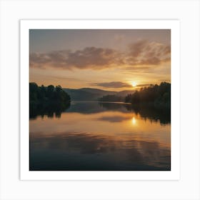 Sunrise Over Loch Ryan Art Print