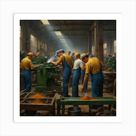 Factory Workers Art Print