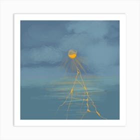 Kintsugi- Lightning In The Sky Art Print