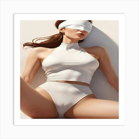 Blindfolded Woman 1 Art Print