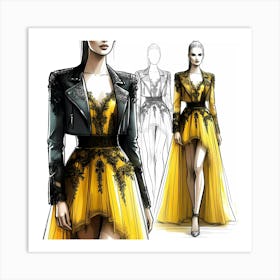 Fashion Sketch 3 Art Print