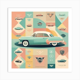 Classic Cars 2 Art Print