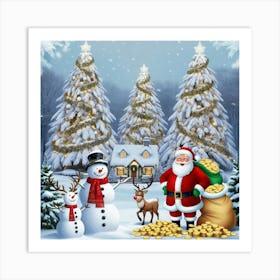 Christmas Santa 7 Art Print